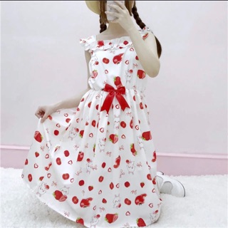 Váy Baby Doll Hình Quả Dâu Quả Cà Chua Siêu Dễ Thương Mới