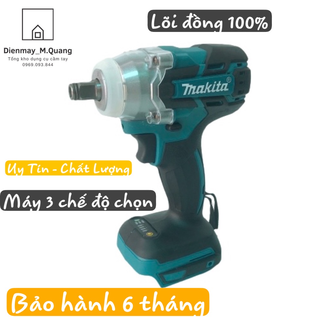 Thân máy siết bulong Makita 3 TỐC ĐỘ không chổi than - Đầu 2 trong 1 - LOẠI 1