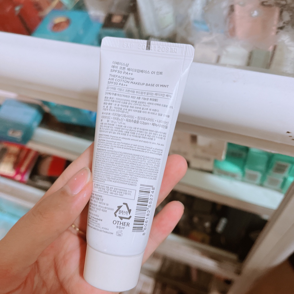 Kem Lót Trang Điểm THE FACE SHOP AIR COTTON 35G