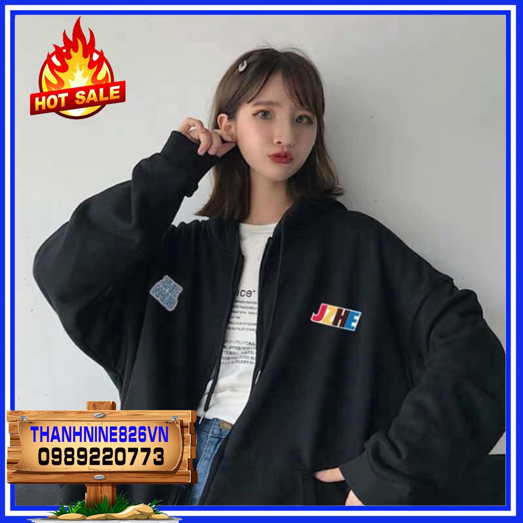 (MỚI) Áo Khoác Hoodie JZHE 2 Màu ( form rộng kèm ảnh thật )
