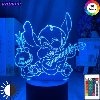 Đèn Ngủ led Nhiều Màu Hình Chú Chó stitch Dễ Thương Trang Trí Phòng Ngủ Cho Bé