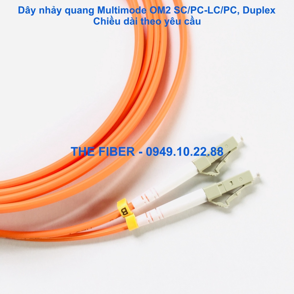 Dây nhảy quang Multimode OM2 SC/PC-LC/PC Duplex - Chiều dài theo yêu cầu