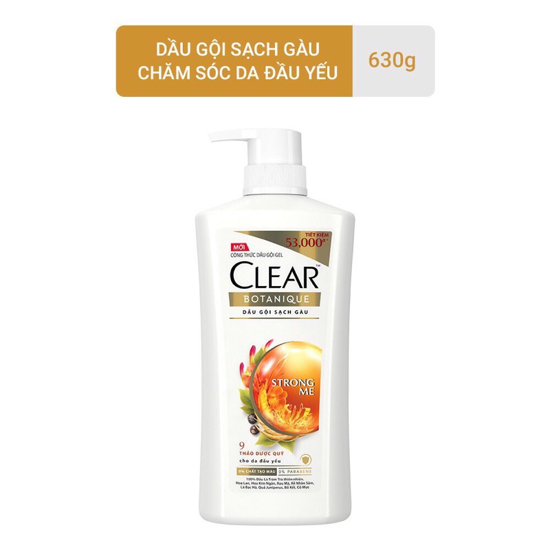 Dầu gội sạch gàu Clear Botanique 630g/chai