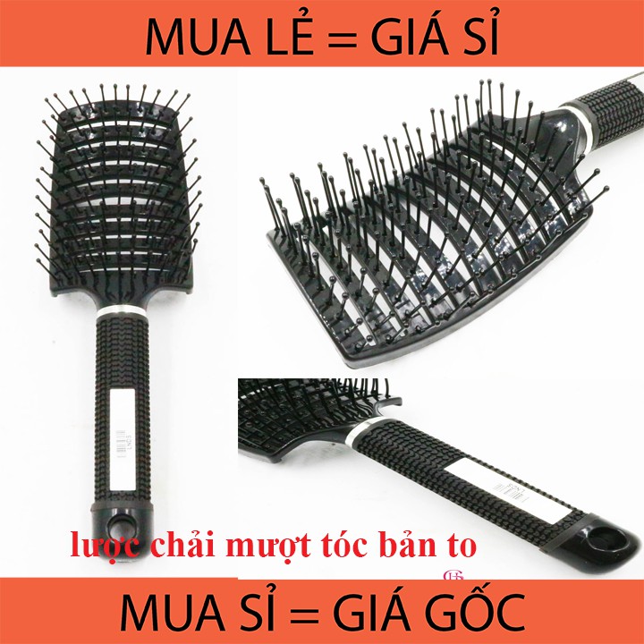 Lược chải mượt tóc BẢN NHỰA SIÊU TO (lược bàn đinh) cao cấp, giúp mái tóc mượt mà vào nếp dễ dàng