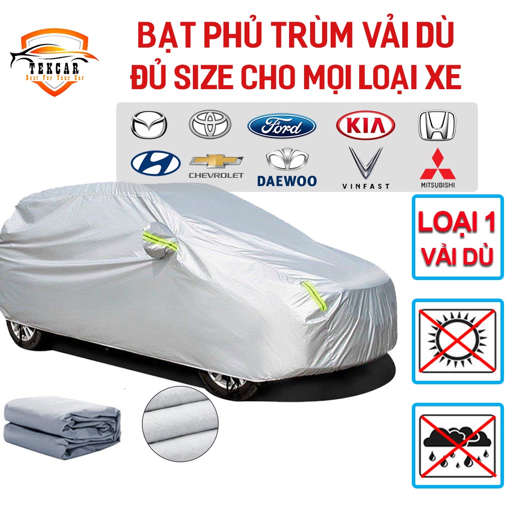 ℡❧▽Bạt vải dù oxford bảo vệ xe ô tô từ 4- 7 chỗ phủ trùm kín cao cấp , áo oto, hơi thông minh dày dặn bóng mịn