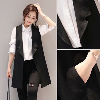 Áo vest dáng dài
