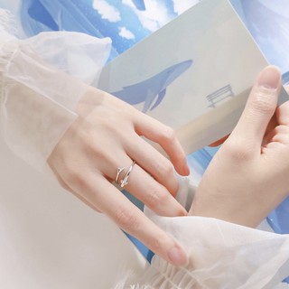 [HOT] Nhẫn bạc cá heo xinh xắn tự chỉnh ( kèm hộp đựng)