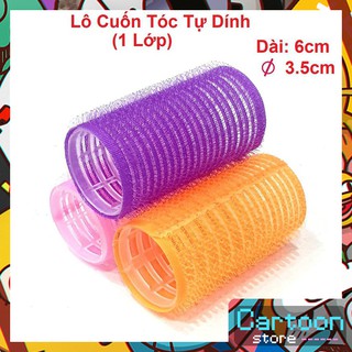 Lô cuốn tóc tự dính cỡ TRUNG lẻ 1 cái màu ngẫu nhiên