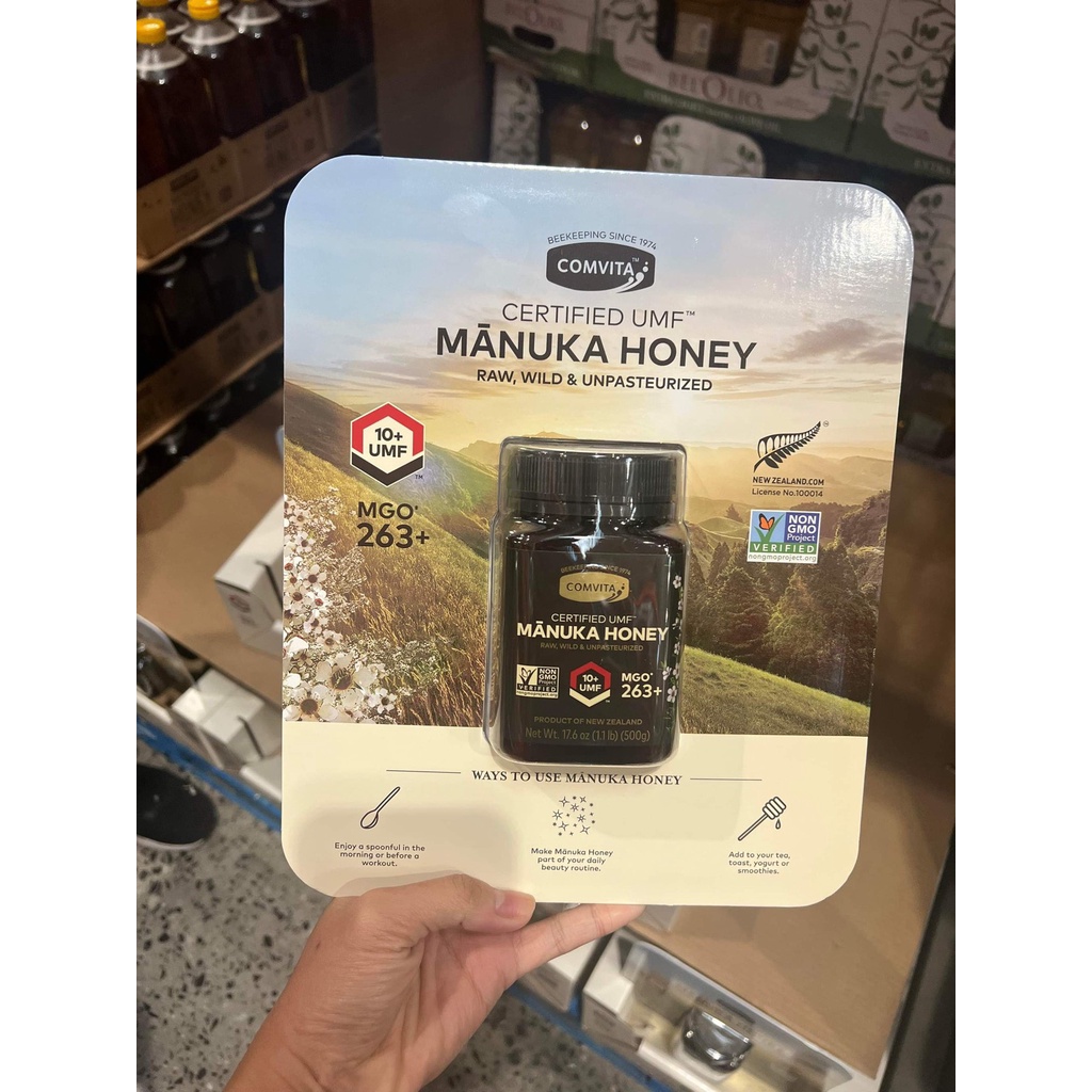 Mật ong thượng hạng date 2025 Manuka Comvita  đạt chỉ số UMF10+ MGO 263+ - EDS Hàng Mỹ