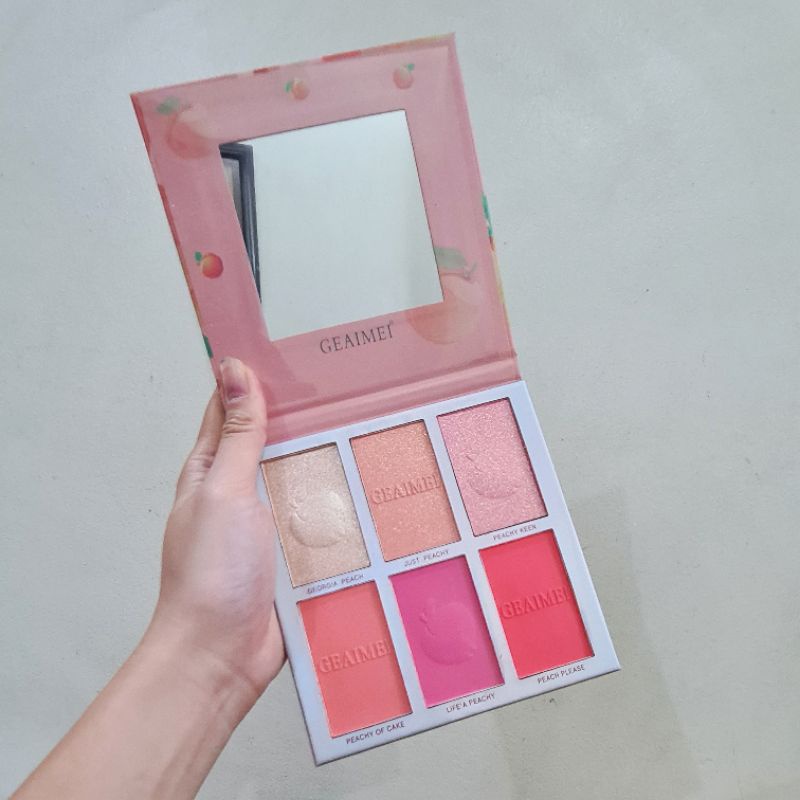 Phấn má và bắt sáng Geaimei 6 ô cao cấp. ngoài đẹp hơn ảnh mp | BigBuy360 - bigbuy360.vn