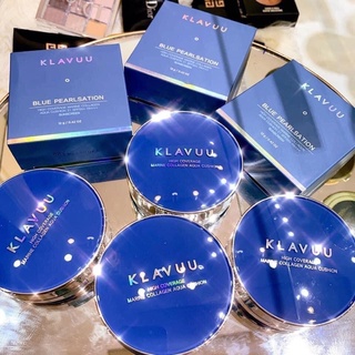 Phấn nước klavuu blue pearlsation high coverage marine collagen aqua cushion spf50 pa+++