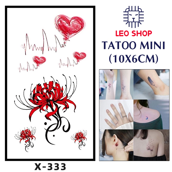 Hình Xăm Dán Mini Hoa Bỉ Ngạn