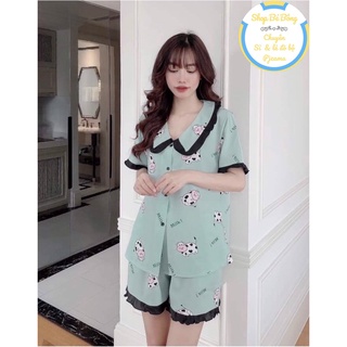 Đồ bộ mặc nhà lụa thái, quần đùi.