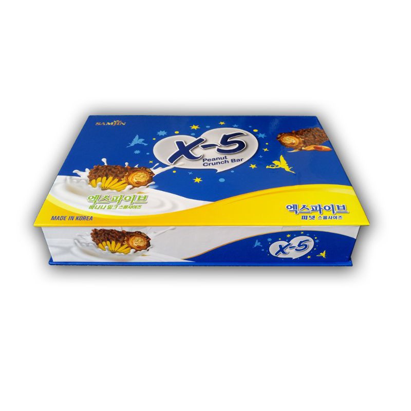 HSd 9/2024 Túi bánh socola nhân đậu phộng X-5 Samjin Hàn Quốc