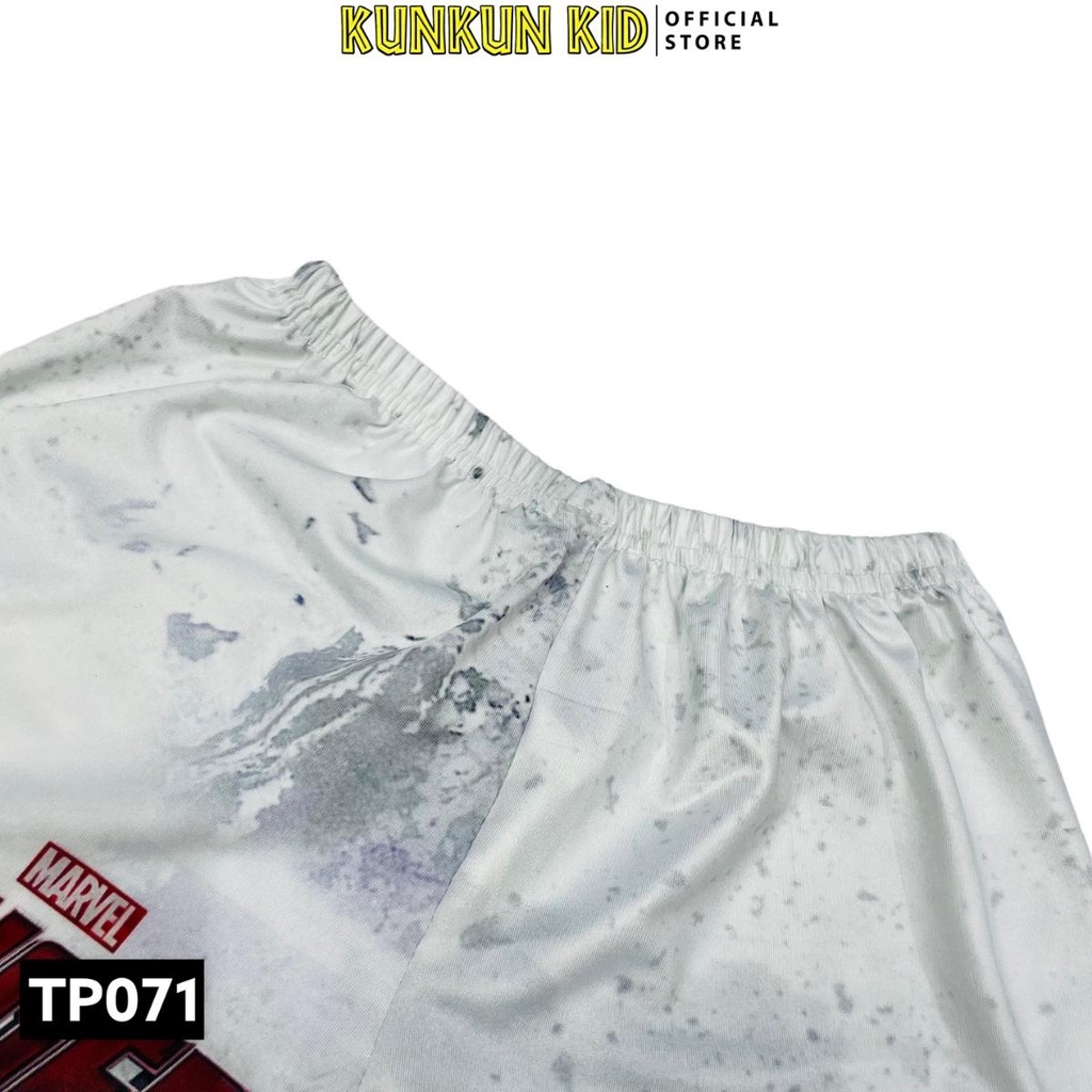 Quần áo bé trai thun lạnh hình biệt đội anh hùng marvel size từ 10kg-40kg Kunkun Kid TP071