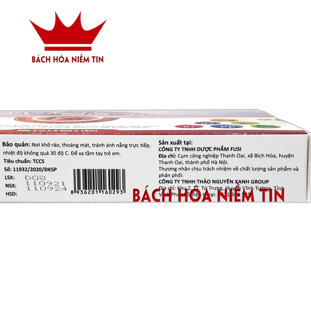 Siro giúp bé Ăn Ngủ Ngon Gold Plus - bổ sung kẽm, taurin, vitamin giúp bé tăng sức đề kháng, tiêu hóa khỏe - Hộp 20 ống