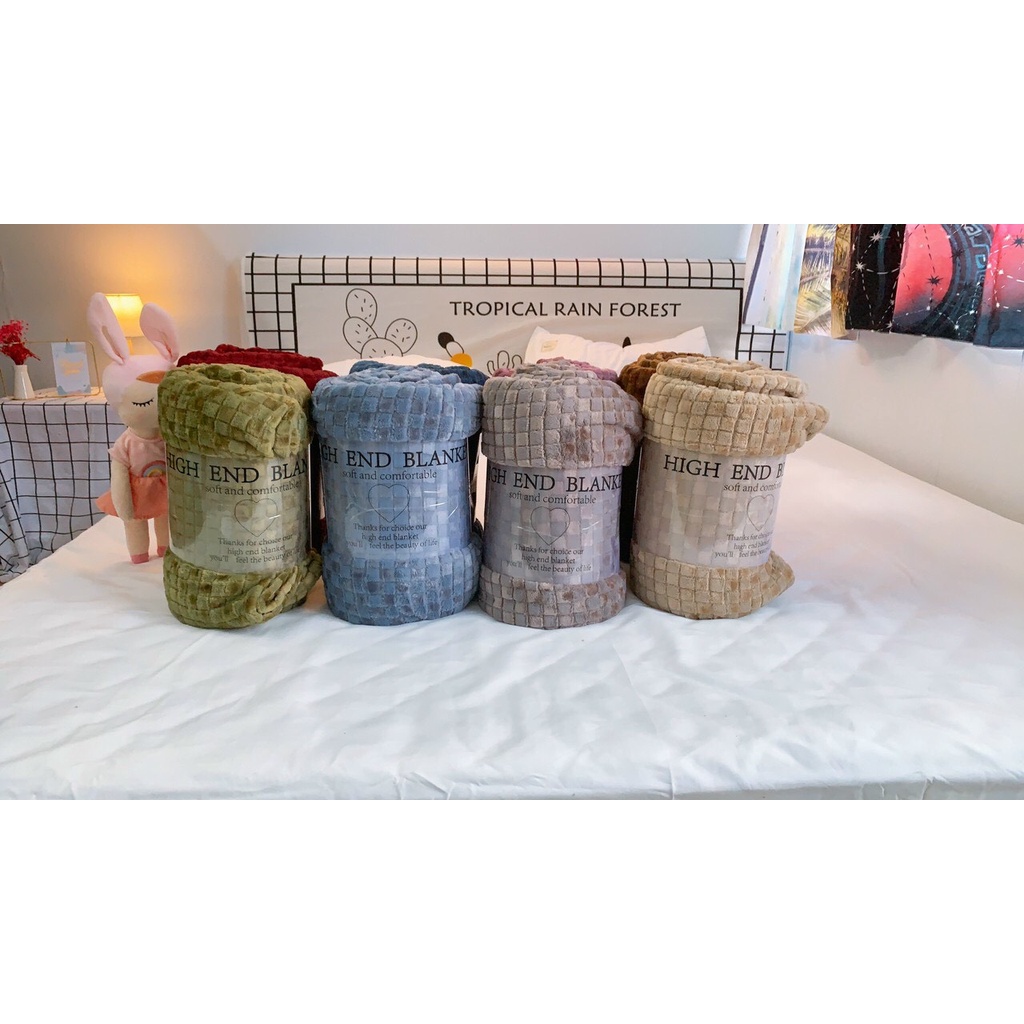 Chăn lông tuyết BLANKET POMPON new 2021 siêu mềm mịn