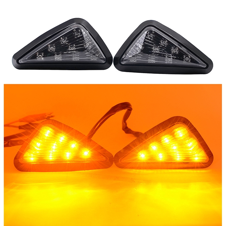 Set 2 đèn LED xi nhan CBR600 CBR1000 hình tam giác dùng cho xe máy