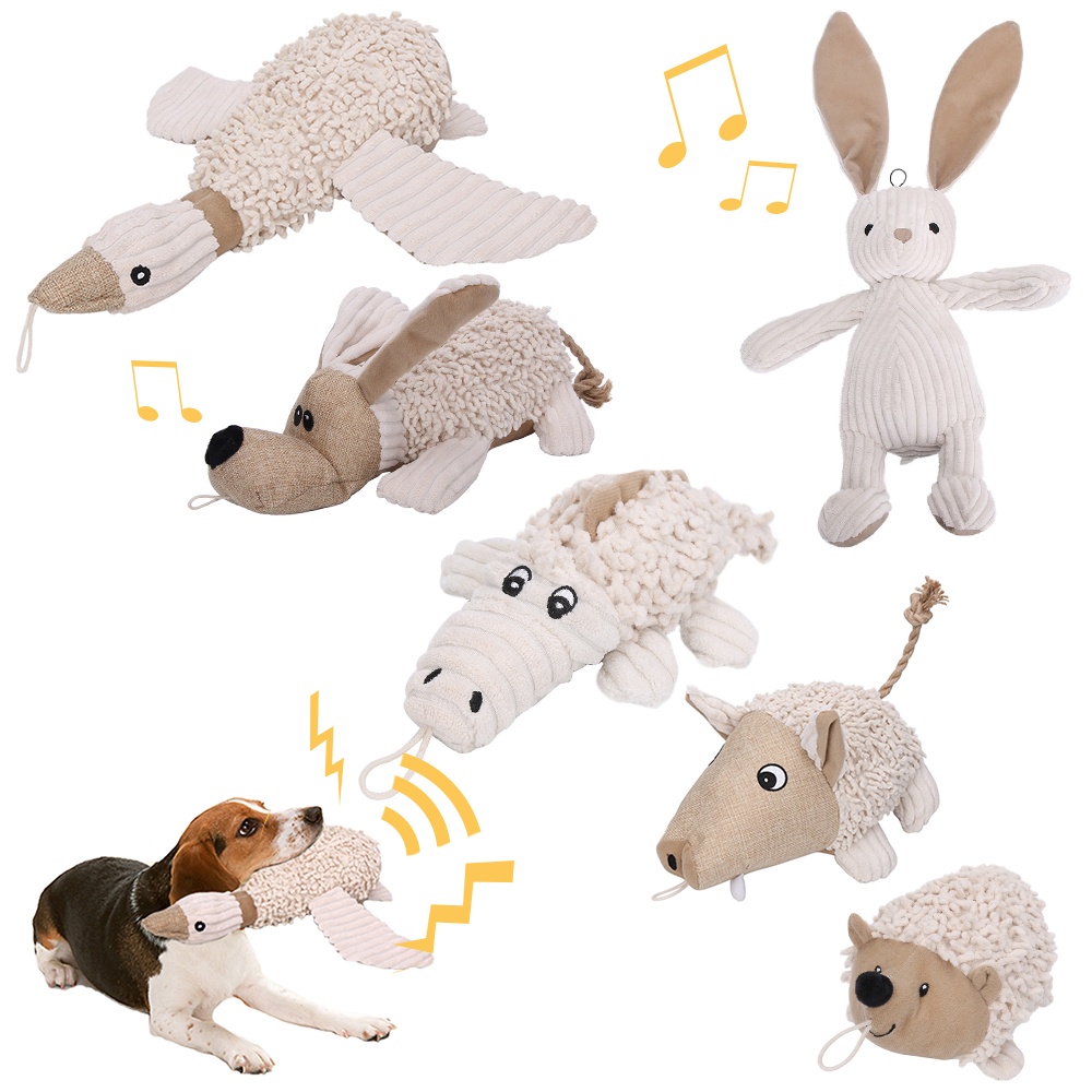 Đồ chơi chút chít nhồi bông thiết kế động vật hoạt hình cho cún cưng