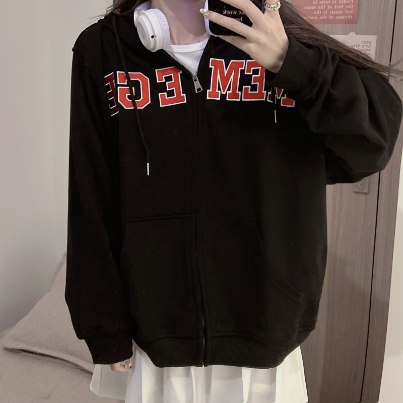 SUXI Áo Nỉ Nữ Dài Tay Có Mũ Thời Trang Hàn Mới