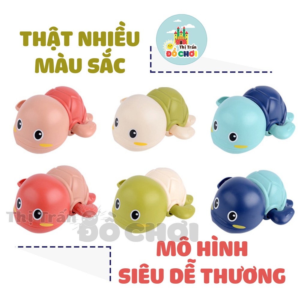 Đồ chơi nhà tắm - rùa bơi dưới nước vặn cót nhựa an toàn cho bé - Thị trấn đồ chơi