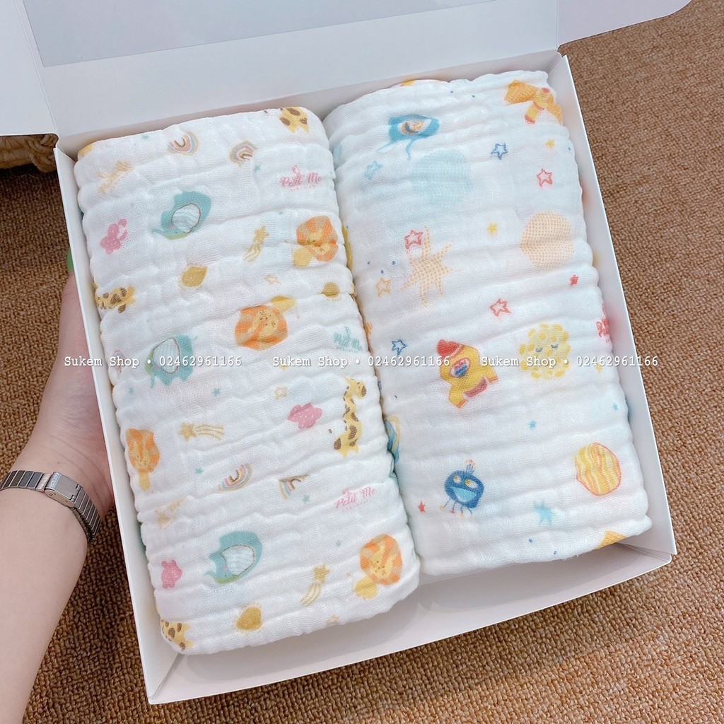 Khăn Tắm Petitme 6 Lớp Thấm Hút 100% Cotton Organic ( 1 cái )