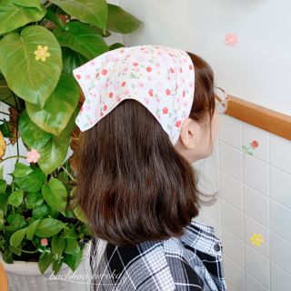 Cột tóc Triangle Turban hoa/ Bandana