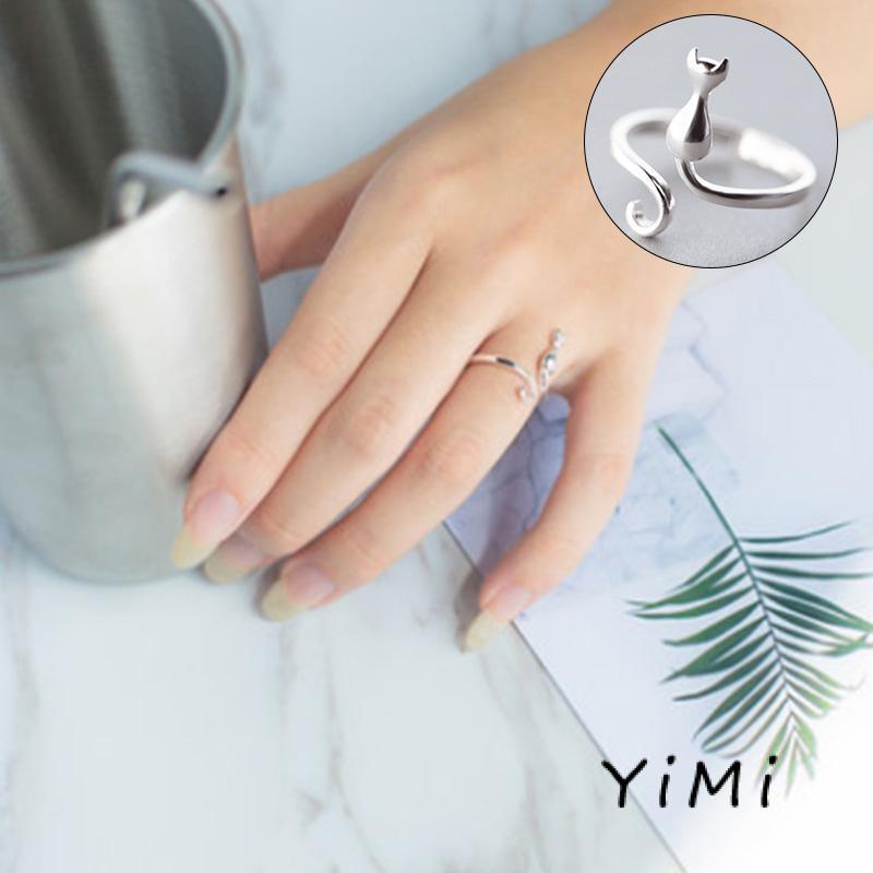 Nhẫn Hở Hình Chân Chó/Mèo Dễ Thương Đơn Giản Thời Trang Cho Nữ