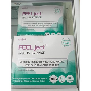 BƠM TIÊM TIỂU ĐƯỜNG - THẨM MỸ FEEL JECT U-40 DÙNG 1 LẦN