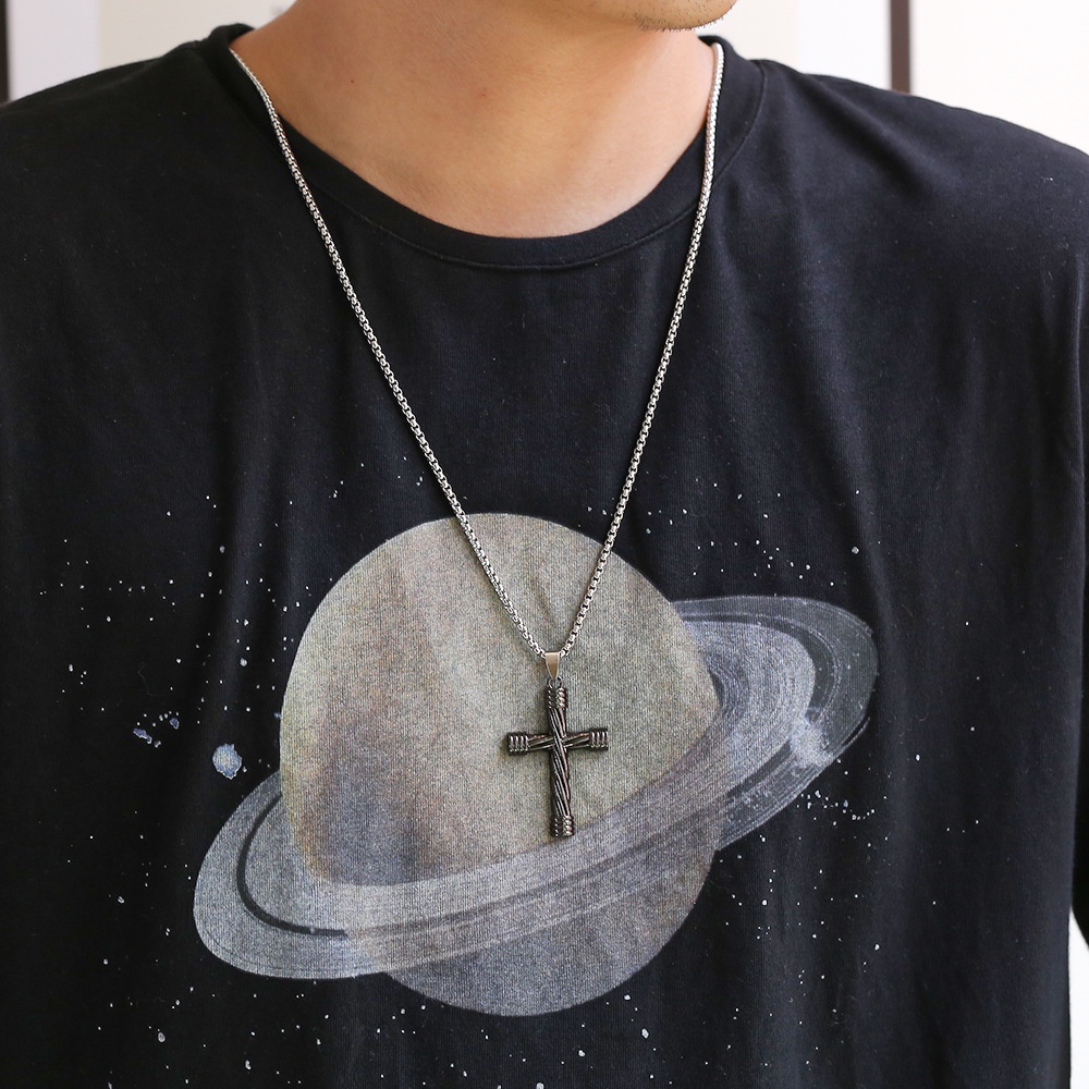 Dây chuyền nam bằng titan không gỉ phong cách hiphop thiết kế mới 2022 nhiều mẫu tùy chọn