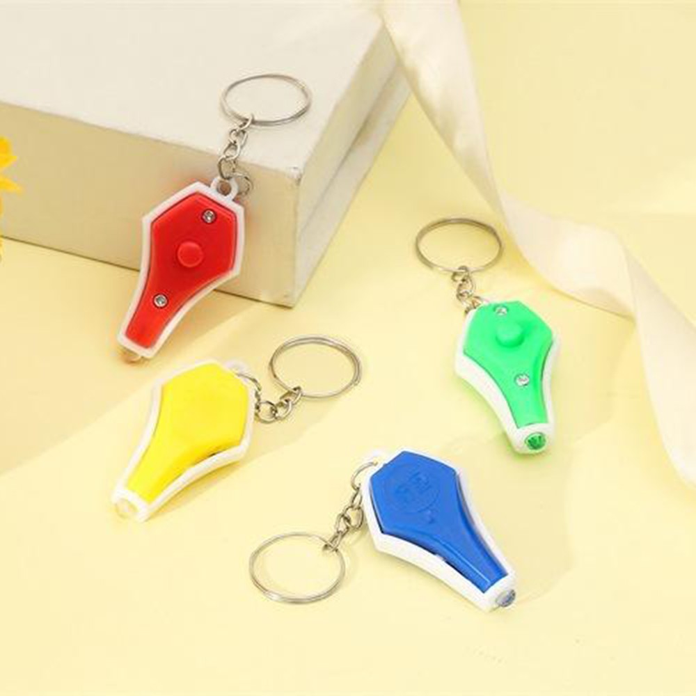 Móc khóa mini mặt dây chuyền kèm đèn pin chiếu sáng