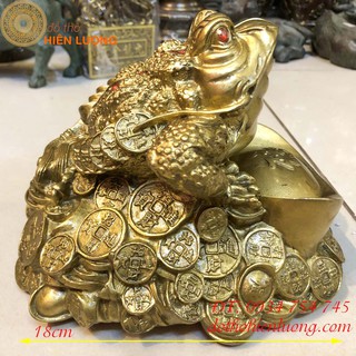 Tượng Thiềm Thừ To - cao 14cm (Cóc ba chân linh vật phong thuỷ tài lộc)