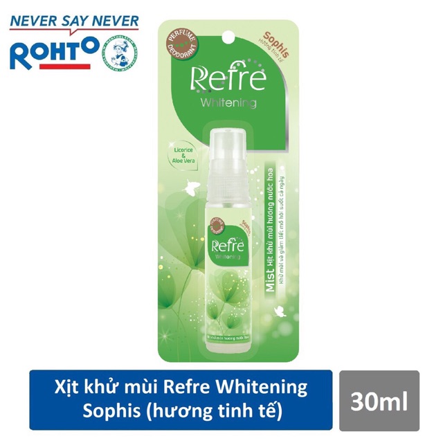 ( mẫu mới) Xịt Khử Mùi nước hoa Mentholatum Refre 30ml | BigBuy360 - bigbuy360.vn
