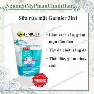 Sữa rửa mặt Garnier Skinactive 3in1 Tonerde Dành Cho Da Dầu Và Da Mụn