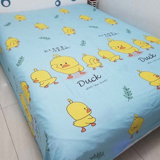 Vải may chăn ga áo gối,gối ôm khổ 2m35 hình chú vịt con nhí nhố