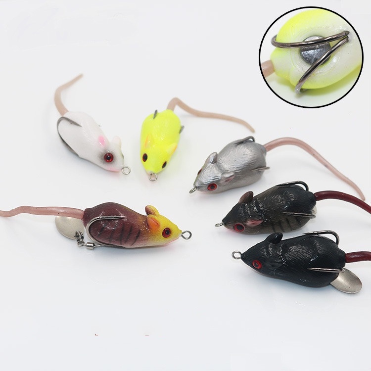 Mồi Câu Cá Giả 3d Có Móc 5.5cm / 10.5g Thunder Frog Rat Frog Lures Lure Bait Soft Bait Lure Suit Freshwater Double Hook Barbed Lei Frog Lei Mouse Bait