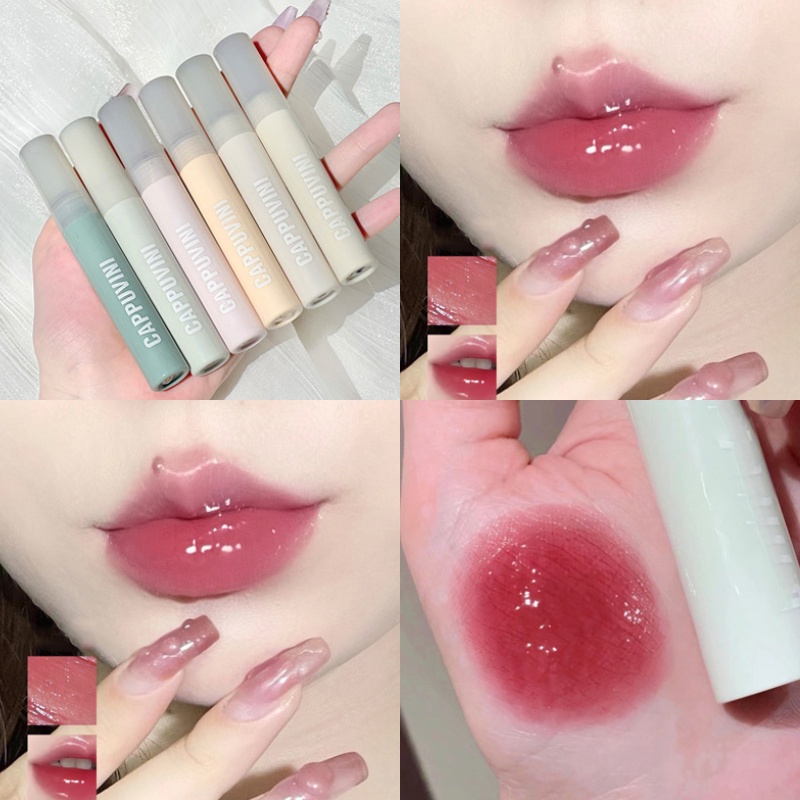 Son Bóng Dạng Lỏng Trong Suốt Dưỡng Ẩm Lâu Trôi Chống Thấm Nước Cappuvini