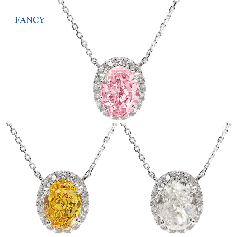Vòng cổ Mặt Oval Đính Đá Zircon Thanh Lịch