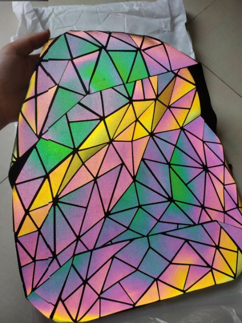 Balo laptop polygon 3D phản quang đẹp long lanh