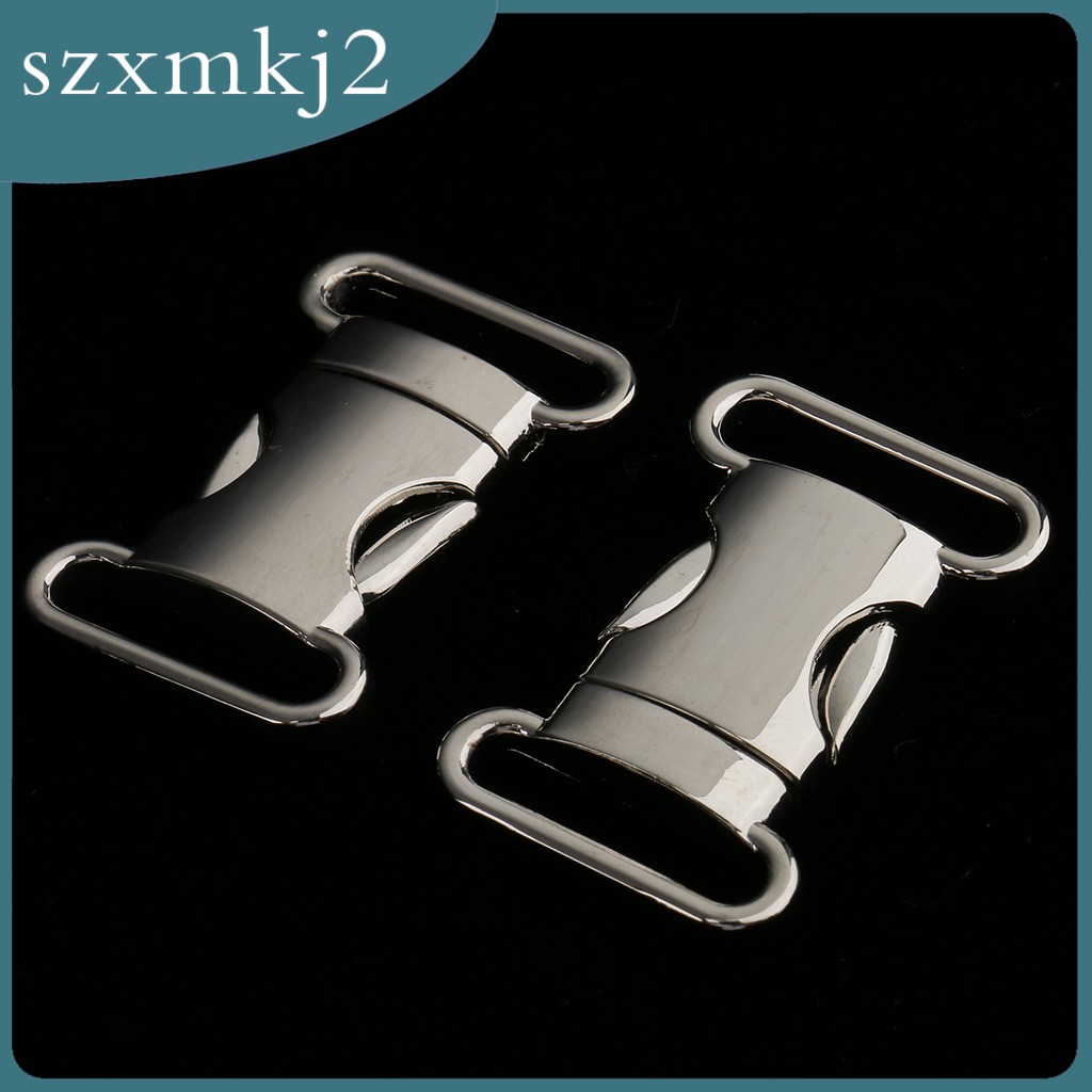 Set 2 Khóa Cài Kim Loại Gắn Dây Đeo Túi Xách / Paracord Làm Thủ Công Zxmkj2