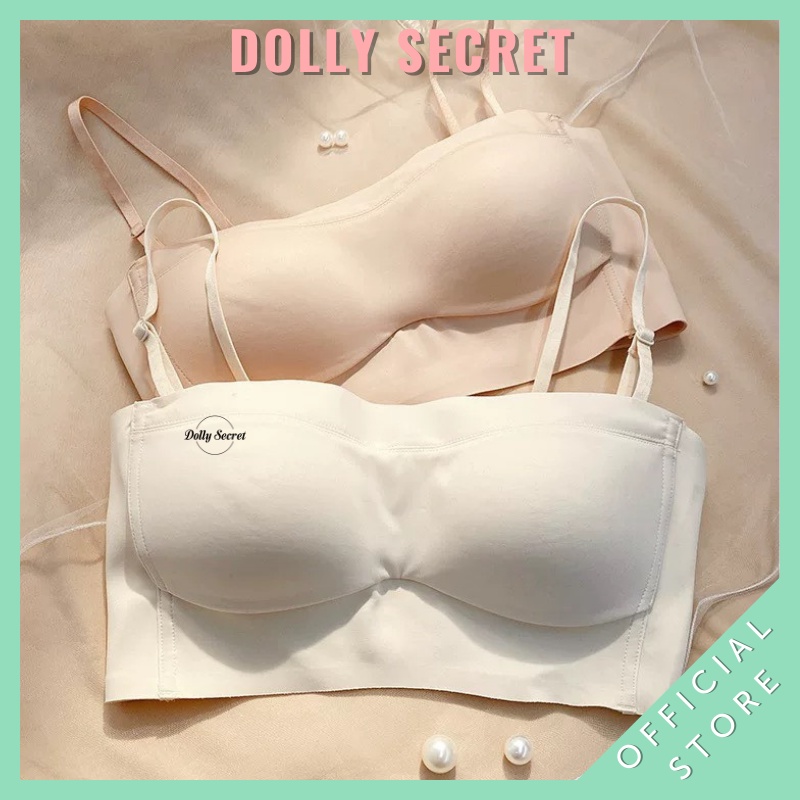 Áo ngực cúp quây ngang chất su non, áo ngực không dây chống tụt cho nữ DOLLY SECRET A23