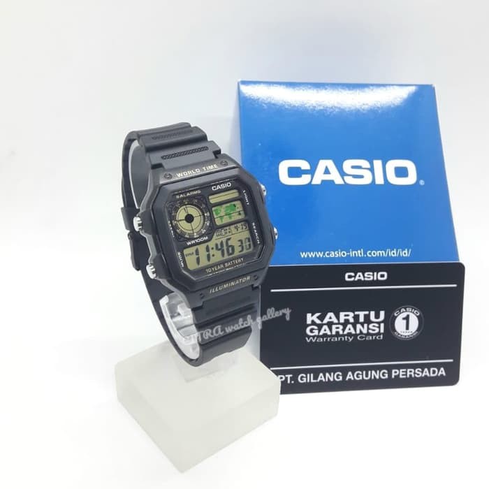 [Chính Hãng- Casio- Giấy Bảo Hành CH]Đồng hồ nam dây nhựa Casio chính hãng AE-1200WH-1BVDF