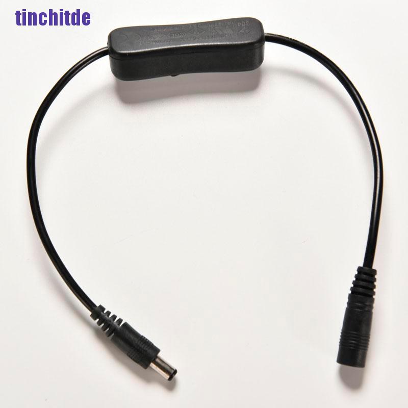 [Tinchitde] In-Line Power Switch On/Off 2.1Mm/5.5Mm Cable Jack For Arduino Plug 12V [Tin]