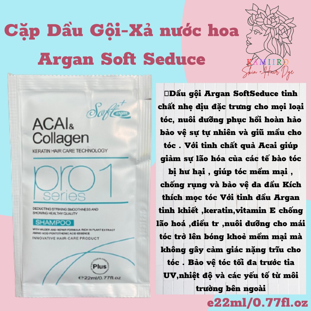 CẶP DẦU GỘI PHỤC HỒI HƯ TỔN NHUỘM TÓC - TẨY TÓC GÓI 22ML TIỆN LỢI SIÊU PHỤC HỒI