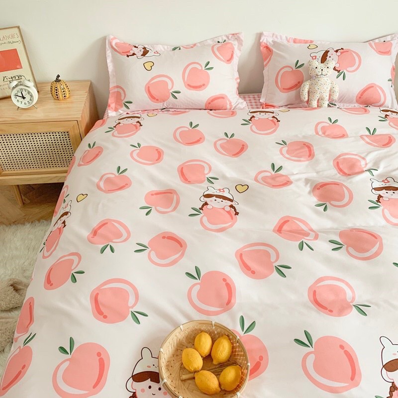 ⚡Bộ Chăn Ga Gối tặng kèm vỏ gối ôm⚡️cotton 3D poly cao cấp combo 5 món đủ kích thước sang xịn mịn phong cách hàn xẻng