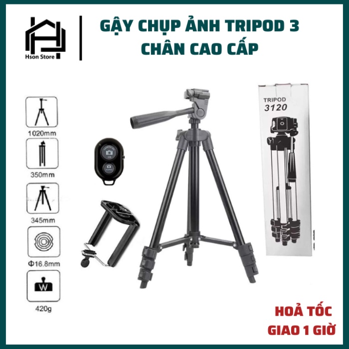 Gậy chụp ảnh 3 chân TRIPOD CAO CẤP, giá đỡ quay phim, chụp ảnh, livestream tự sướng M3110 - M3120