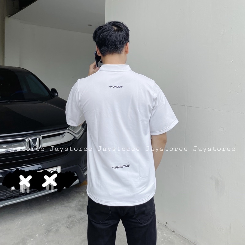 Áo Polo Unisex form rộng WONDER màu ĐEN/TRẮNG 🖤 Chất cá sấu form nam nữ unisex/Áo thun có cổ Jaystoree 🖤 | BigBuy360 - bigbuy360.vn