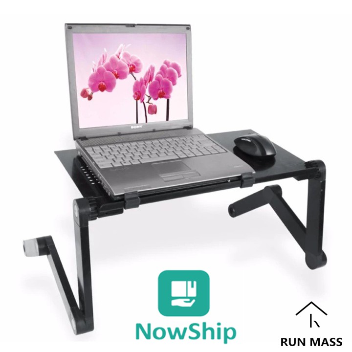 FREESHIP - Bàn gấp để laptop tùy chỉnh 360 độ T6 (đen, hồng)