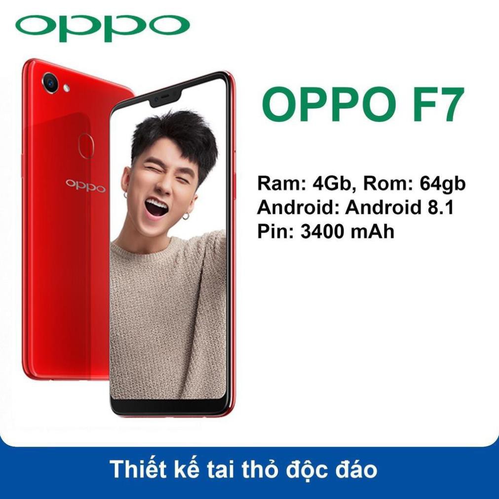 điện thoại Oppo F7 2sim Ram 4G rom 64g mới Chính hãng, bảo hành 12 tháng