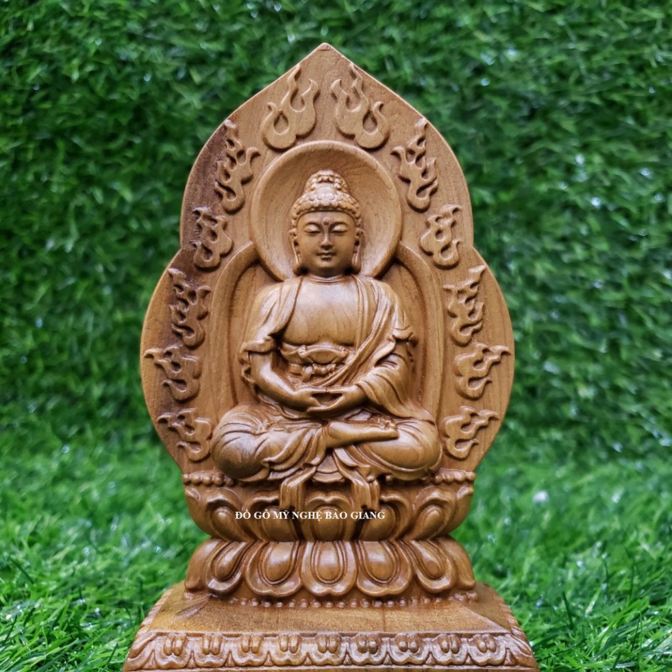 Tượng Phật Như Lai Đại Nhật bằng gỗ - Tuổi mùi, tuổi thân-TẶNG 1 VÒNG ĐEO TAY - CAM KẾT VỀ CHẤT LƯỢNG